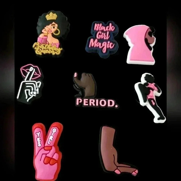 Black Girl Magic Croc Charms - Picture 1 of 1